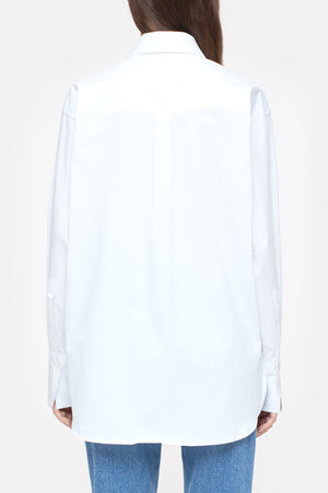 Blouse en popeline coton  longue blanche CLOSED