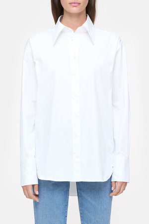 Blouse en popeline coton  longue blanche CLOSED