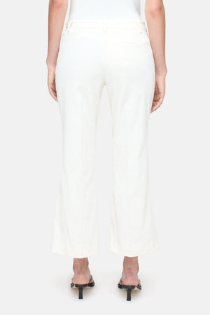 Pantalon slim wharton velours fin ivory CLOSED