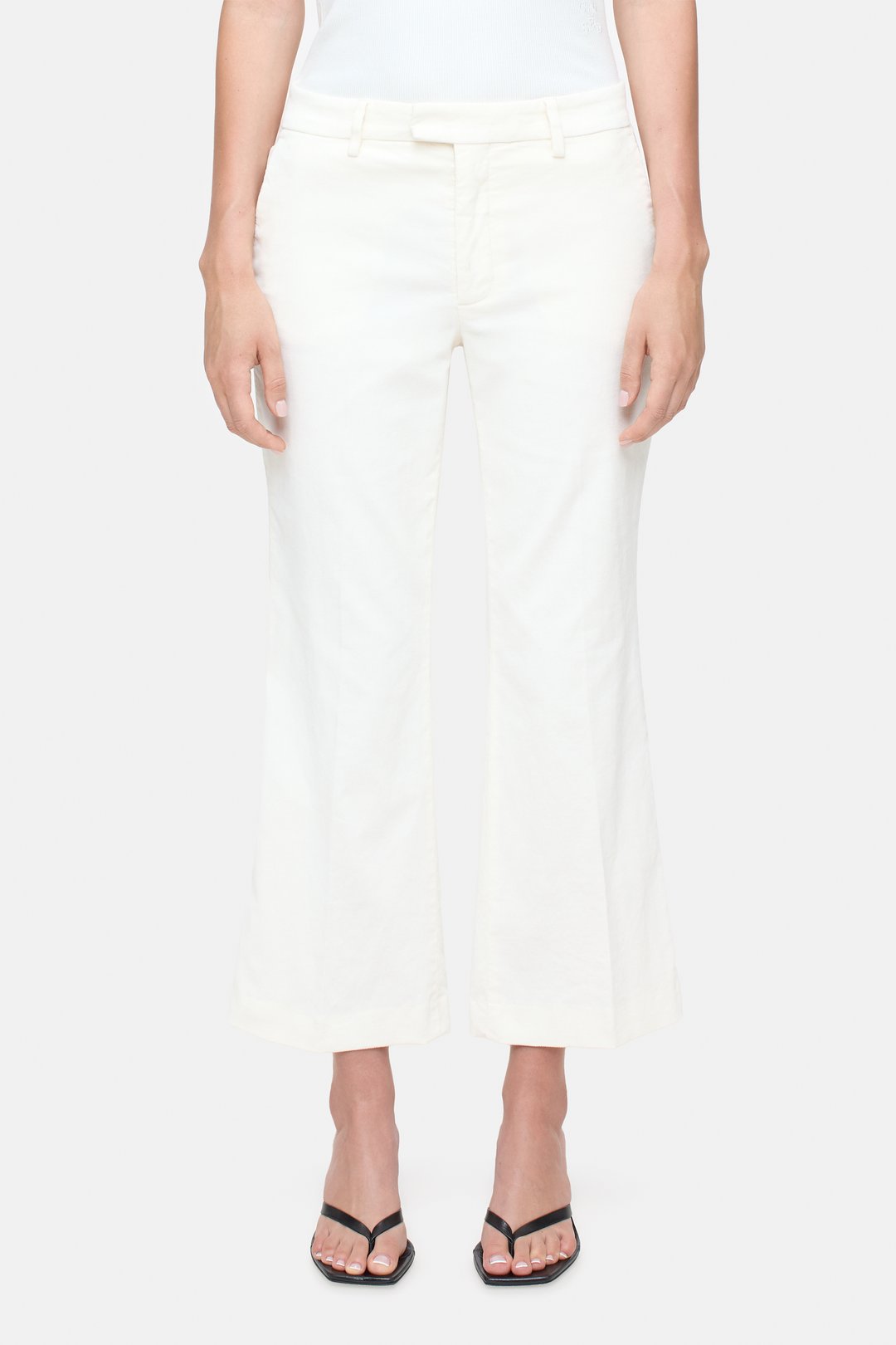 Pantalon slim wharton velours fin ivory CLOSED