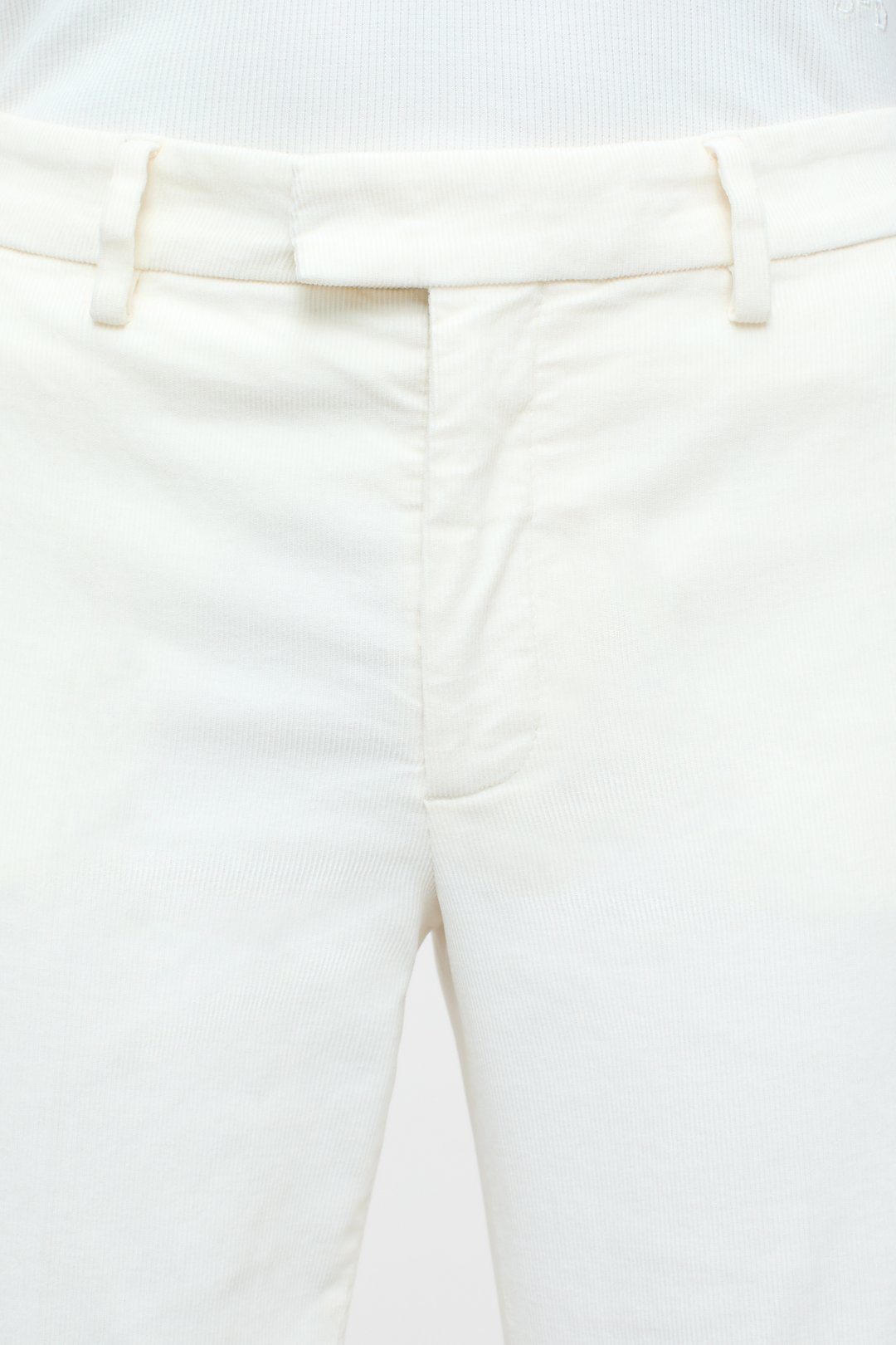 Pantalon slim wharton velours fin ivory CLOSED