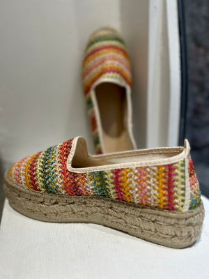 Mocassins espadrilles crochet multicolor BAYONA