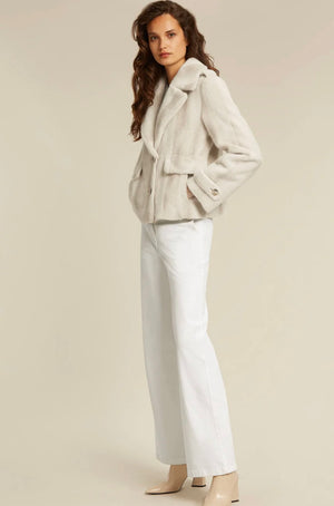 Veste fausse fourrure abby cream BEAUMONT