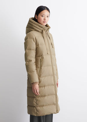 Manteau à capuche en duvet moka Regular fabriqué à partir de matériaux recyclés MARC O'POLO