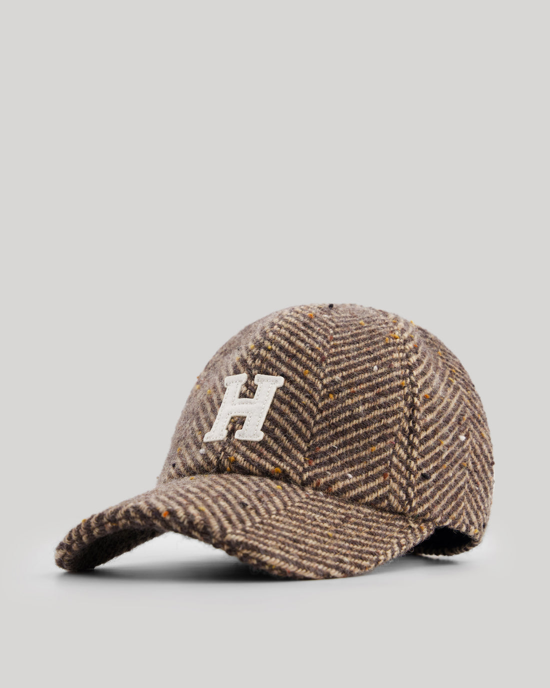 Casquette Femme en laine à chevrons marron Cap H HARTFORD