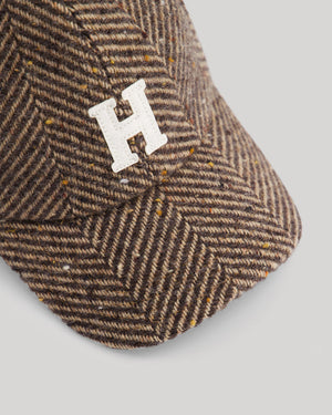 Casquette Femme en laine à chevrons marron Cap H HARTFORD