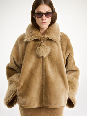 Veste réversible odellies en shearling tannin BY MALENE BIRGER