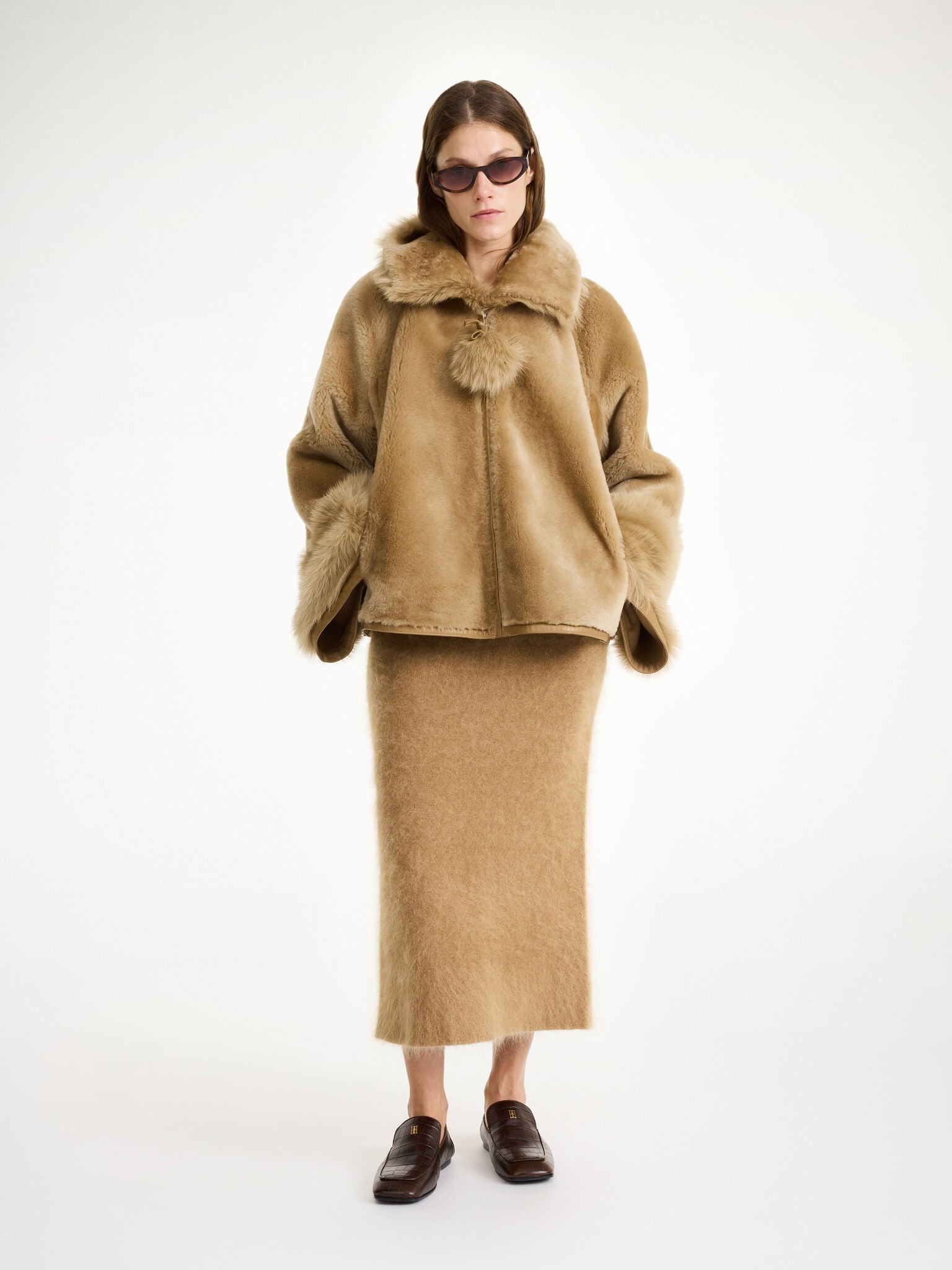 Veste réversible odellies en shearling tannin BY MALENE BIRGER