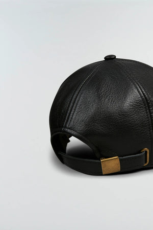 Casquette cuir noir SEMI COUTURE