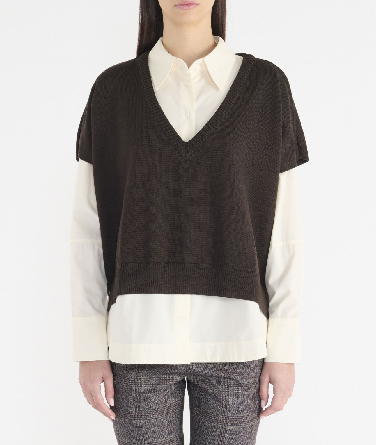 Pull Orfeo  laine mérinos Choco HANA SAN